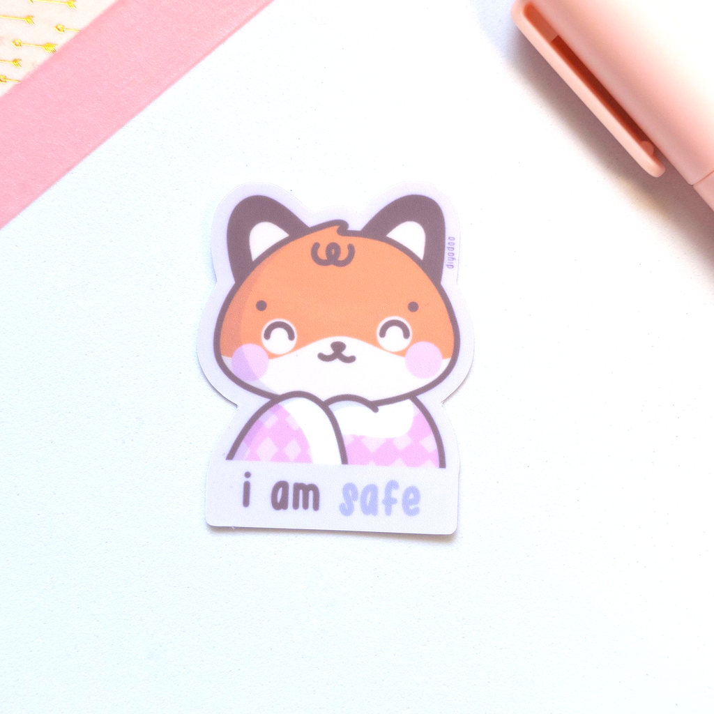 I Am Safe - Kitsune Sticker