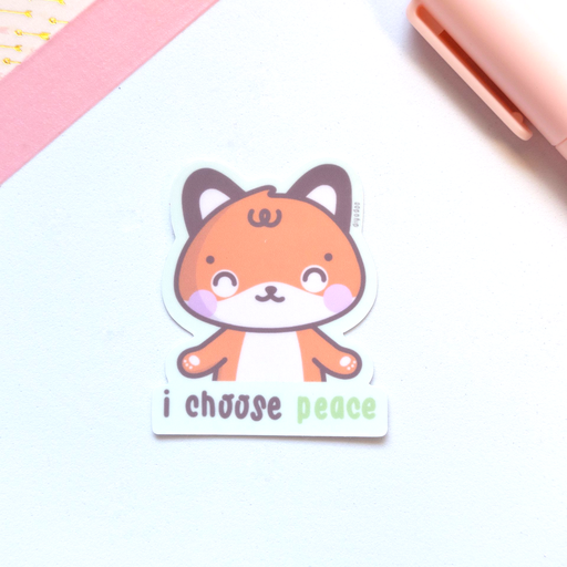 I Choose Peace - Kitsune Sticker