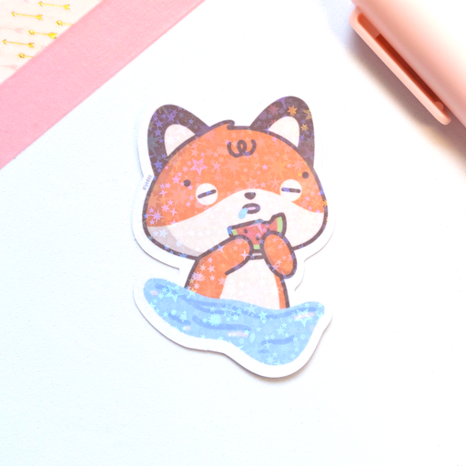 Seaside Fun - Kitsune Sticker